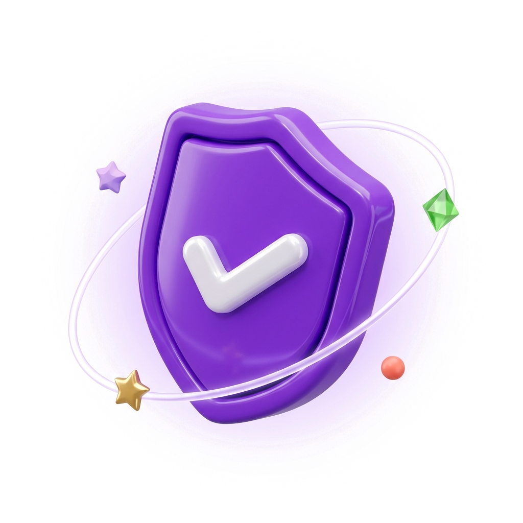 Zootom 3D Purple Safety Shield with Checkmark